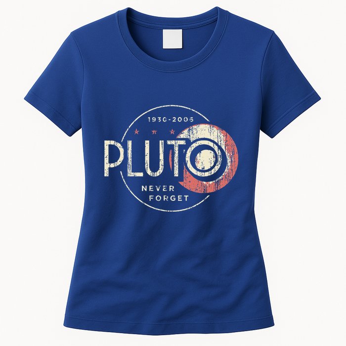 Pluto Never Forget Funny Pluto Pluto Lover Pluto  Womens T-Shirt