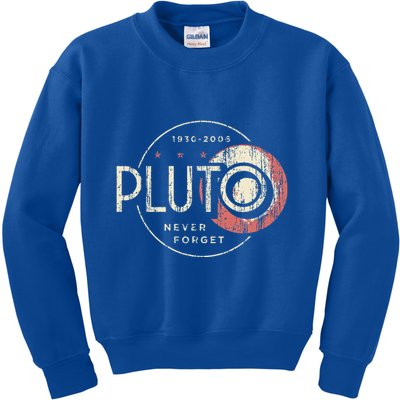 Pluto Never Forget Funny Pluto Pluto Lover Pluto  Kids Sweatshirt