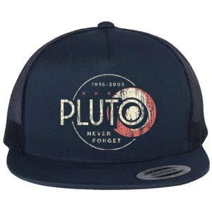 Pluto Never Forget Funny Pluto Pluto Lover Pluto  Flat Bill Trucker Hat