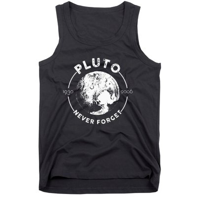 Pluto Never Forget 1930 2006 Planet Space Science Astronomy Tank Top