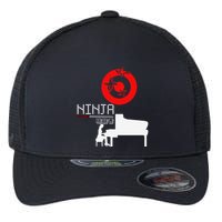 Piano Ninja Funny Keyboard Player Pianist Gift Flexfit Unipanel Trucker Cap
