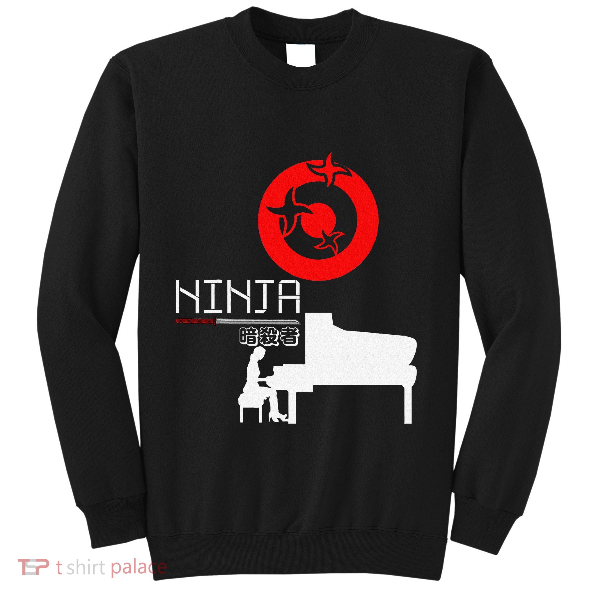 Piano Ninja Funny Keyboard Player Pianist Gift Sweatshirt