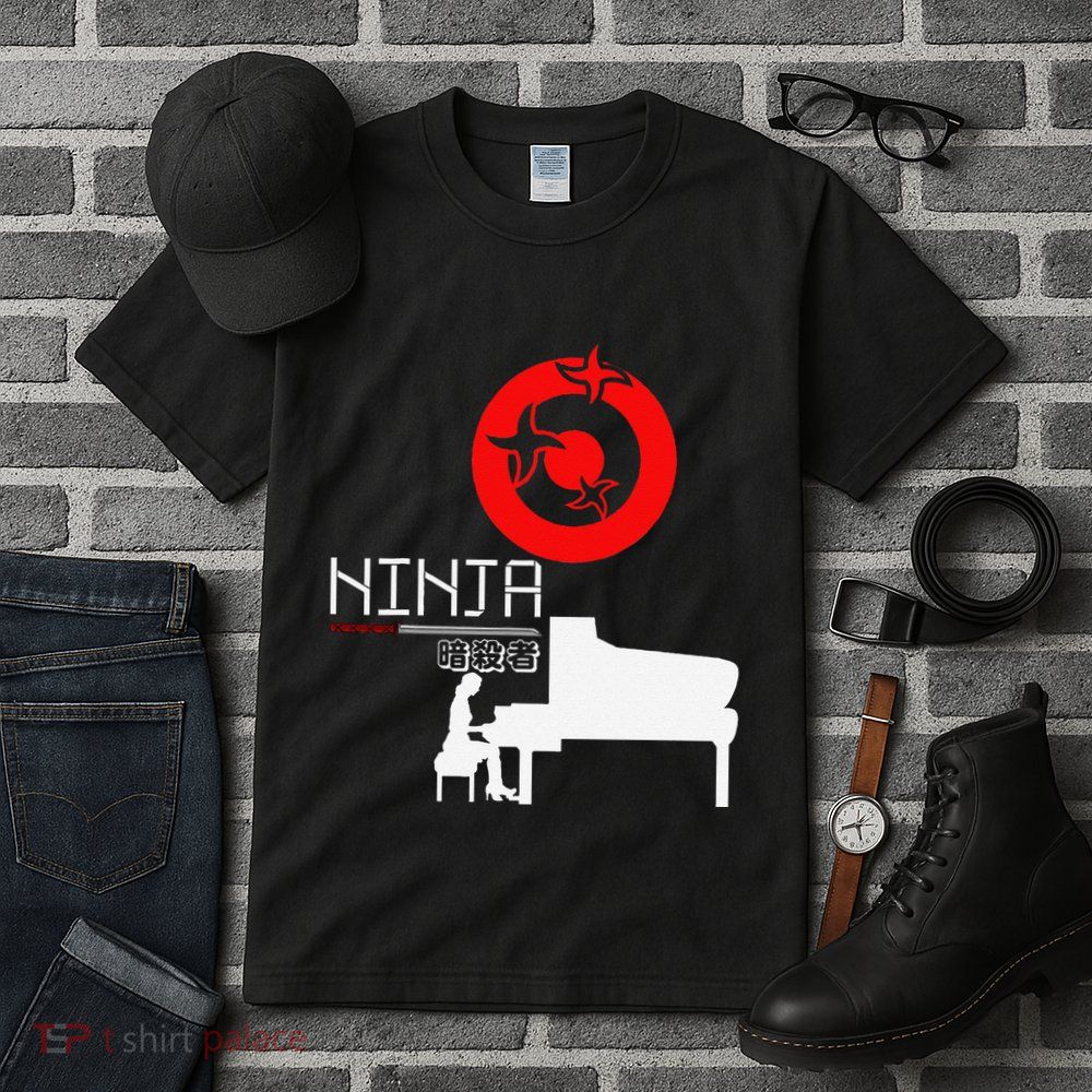 Piano Ninja Funny Keyboard Player Pianist Gift Tall T-Shirt
