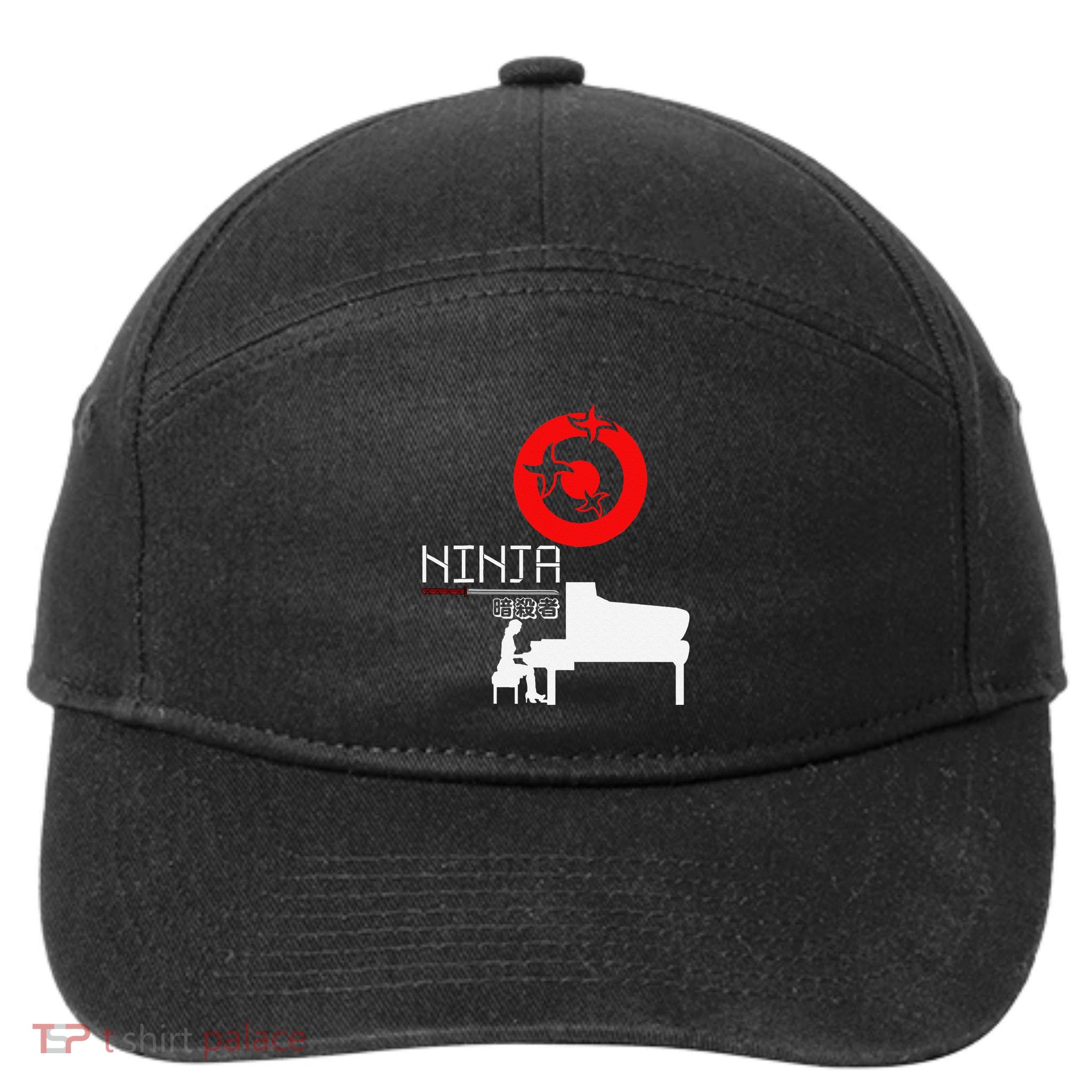 Piano Ninja Funny Keyboard Player Pianist Gift 7-Panel Snapback Hat