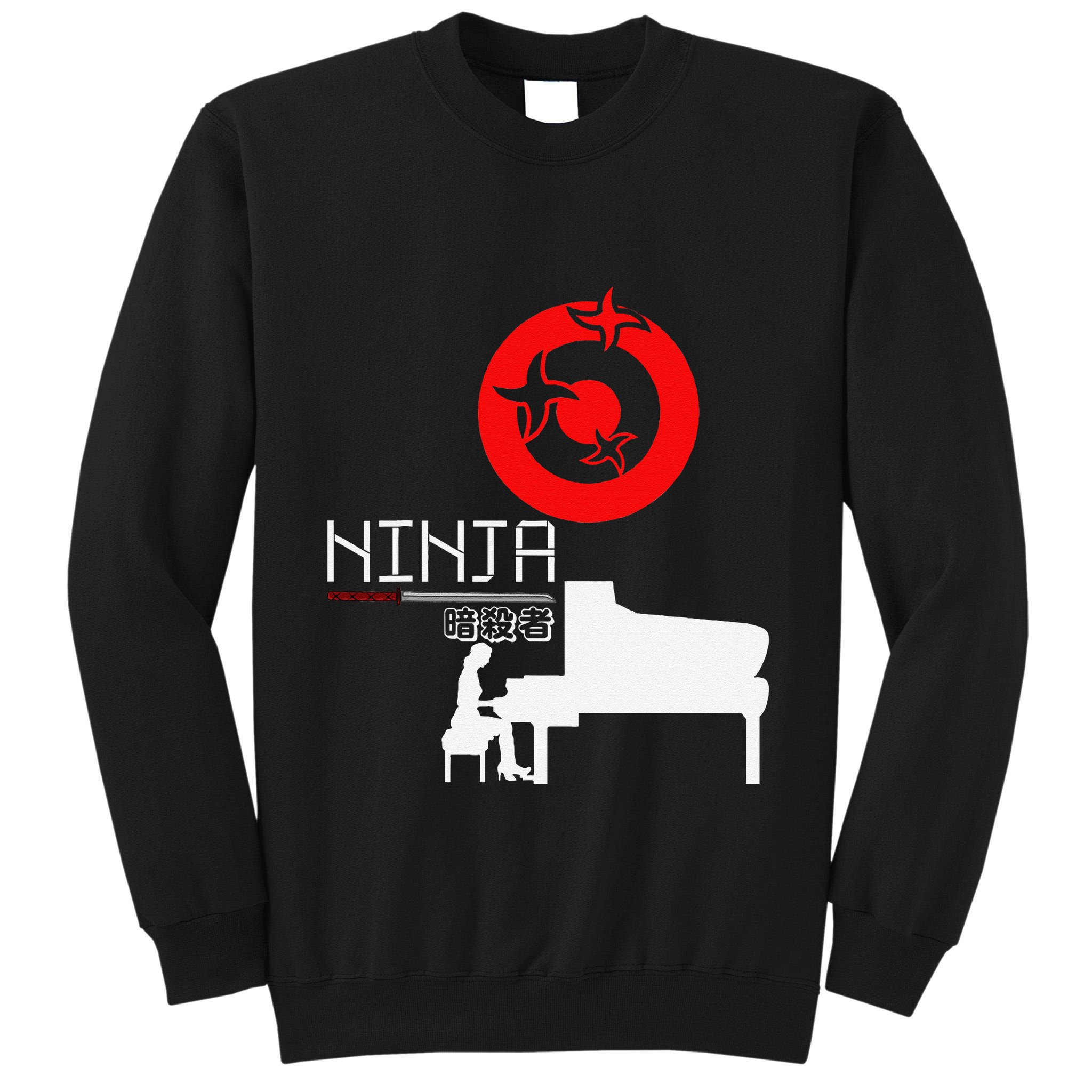 Piano Ninja Funny Keyboard Player Pianist Gift Tall Sweatshirt