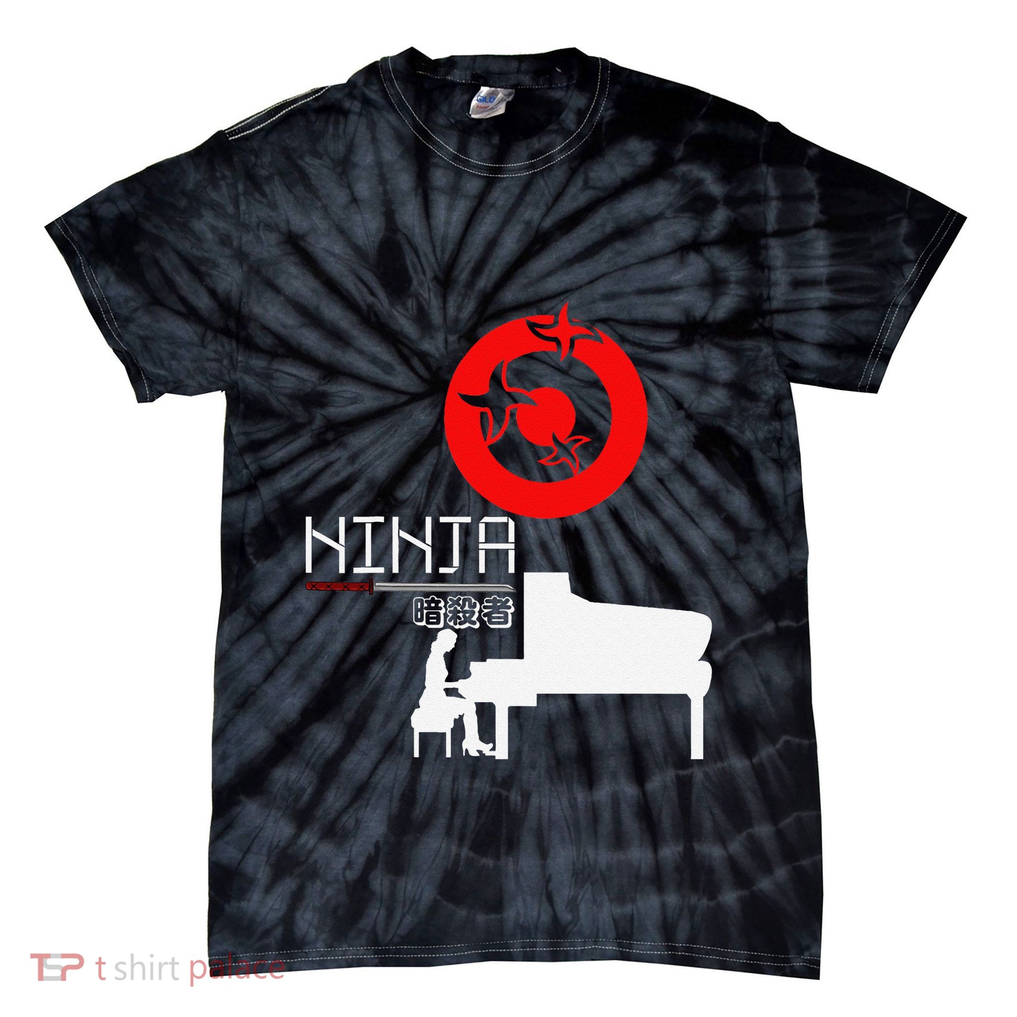 Piano Ninja Funny Keyboard Player Pianist Gift Tie-Dye T-Shirt