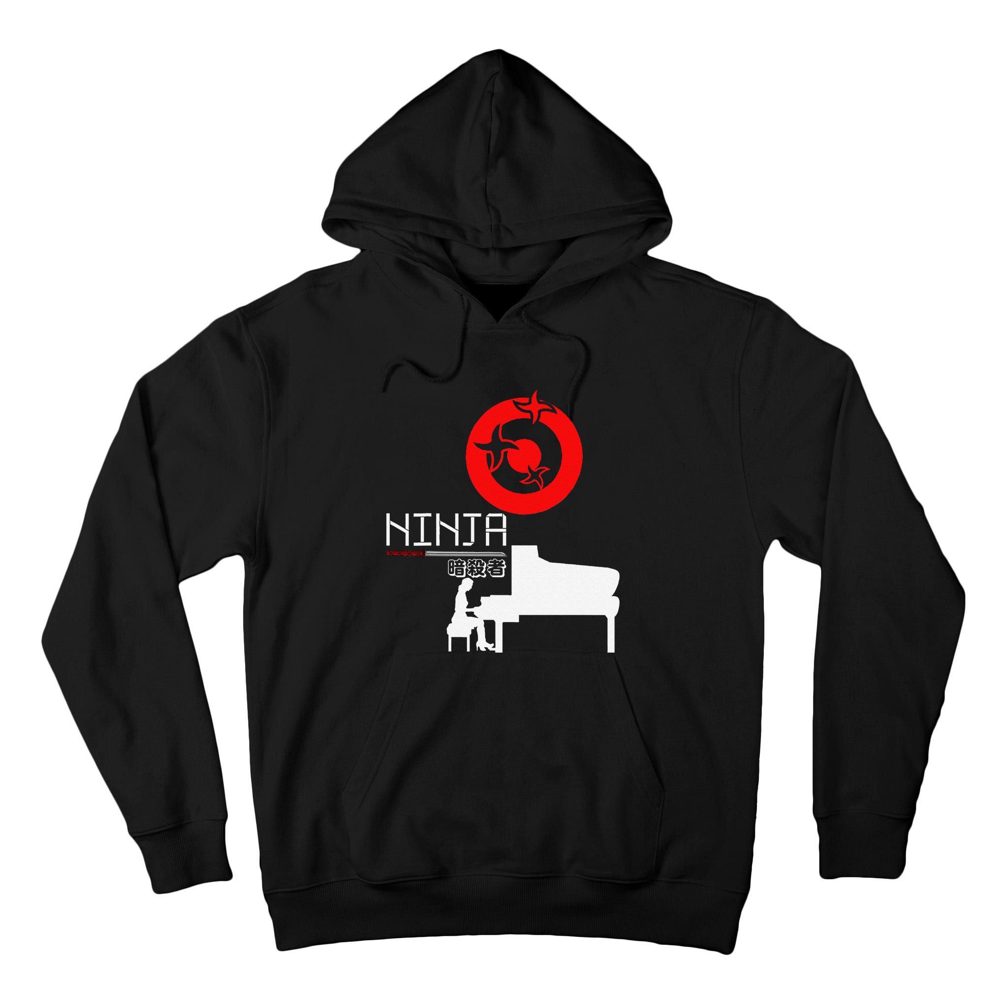 Piano Ninja Funny Keyboard Player Pianist Gift Tall Hoodie