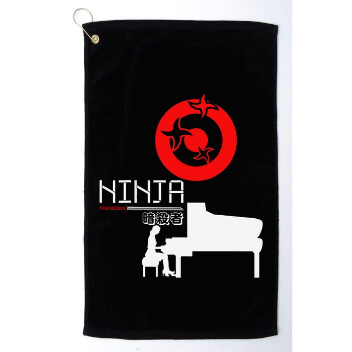 Piano Ninja Funny Keyboard Player Pianist Gift Golf Towel