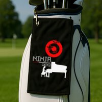 Piano Ninja Funny Keyboard Player Pianist Gift Golf Towel
