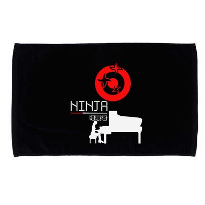 Piano Ninja Funny Keyboard Player Pianist Gift Microfiber Hand Towel