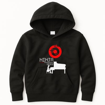 Piano Ninja Funny Keyboard Player Pianist Gift Kids Hoodie