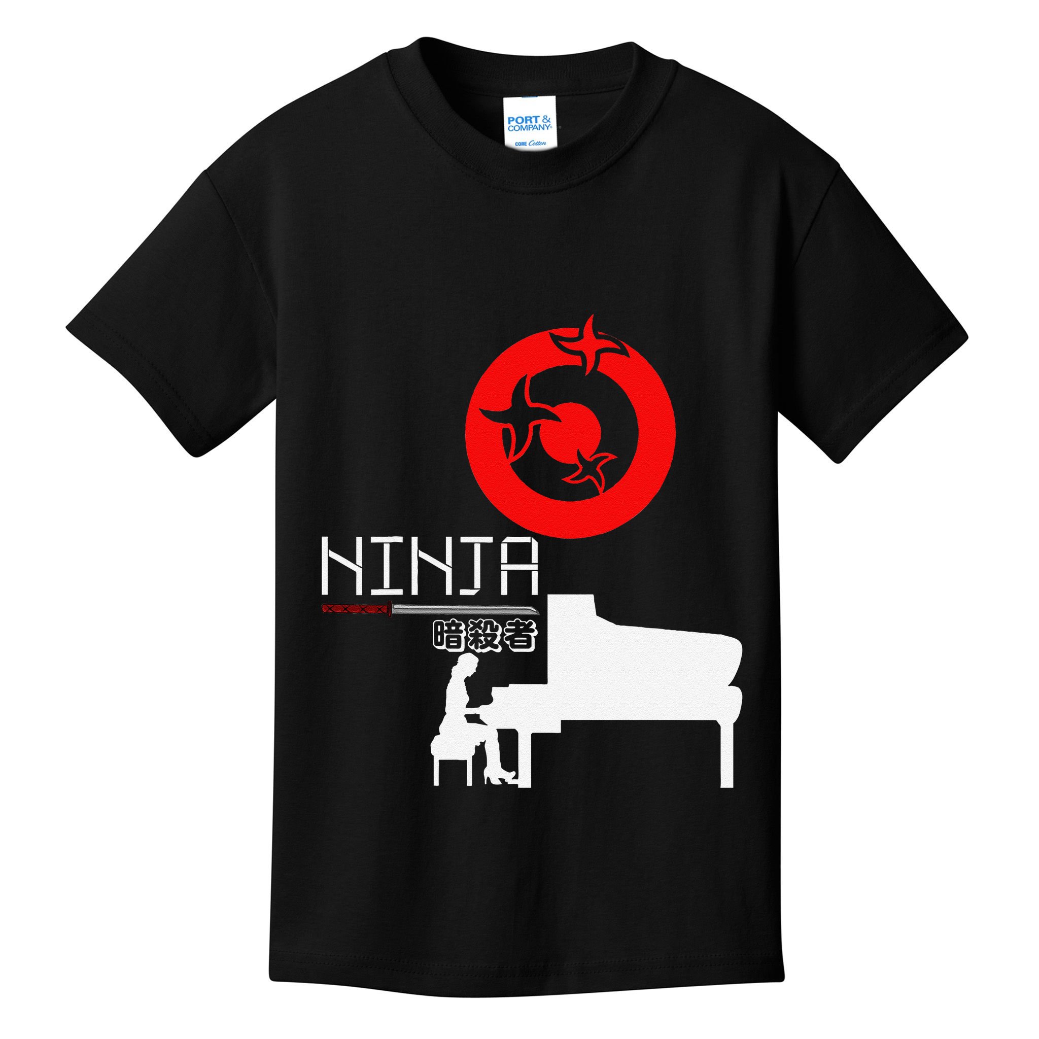 Piano Ninja Funny Keyboard Player Pianist Gift Kids T-Shirt