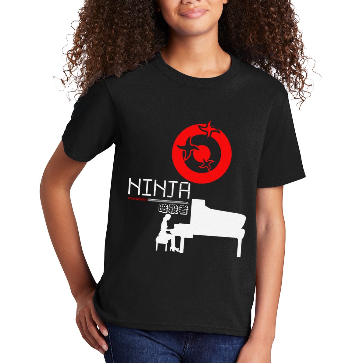 Piano Ninja Funny Keyboard Player Pianist Gift Kids T-Shirt
