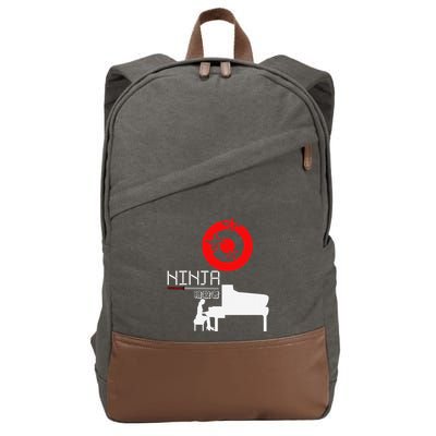 Piano Ninja Funny Keyboard Player Pianist Gift Cotton Canvas Backpack