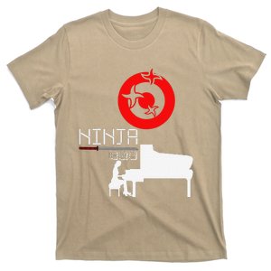 Piano Ninja Funny Keyboard Player Pianist Gift T-Shirt