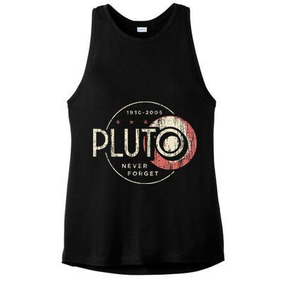 Pluto Never Forget Funny Pluto Pluto Lover Pluto Ladies PosiCharge Tri-Blend Wicking Tank