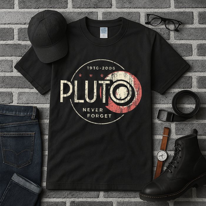 Pluto Never Forget Funny Pluto Pluto Lover Pluto Tall T-Shirt