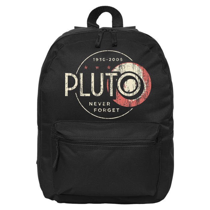 Pluto Never Forget Funny Pluto Pluto Lover Pluto 16 in Basic Backpack