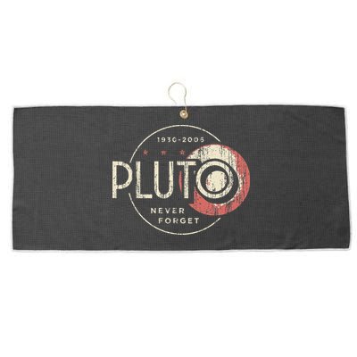 Pluto Never Forget Funny Pluto Pluto Lover Pluto Large Microfiber Waffle Golf Towel