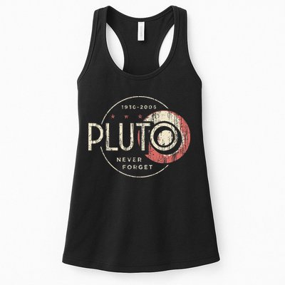 Pluto Never Forget Funny Pluto Pluto Lover Pluto Womens Tank Top