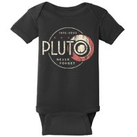Pluto Never Forget Funny Pluto Pluto Lover Pluto Baby Bodysuit