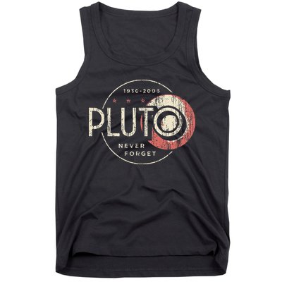 Pluto Never Forget Funny Pluto Pluto Lover Pluto Tank Top