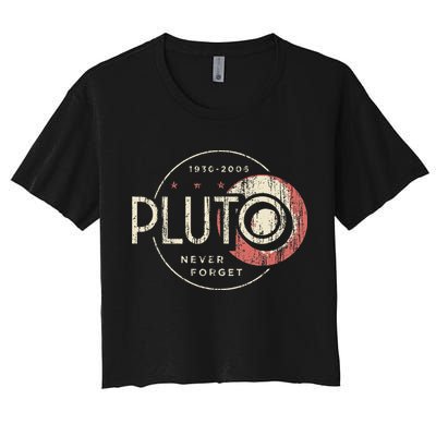 Pluto Never Forget Funny Pluto Pluto Lover Pluto Crop Top