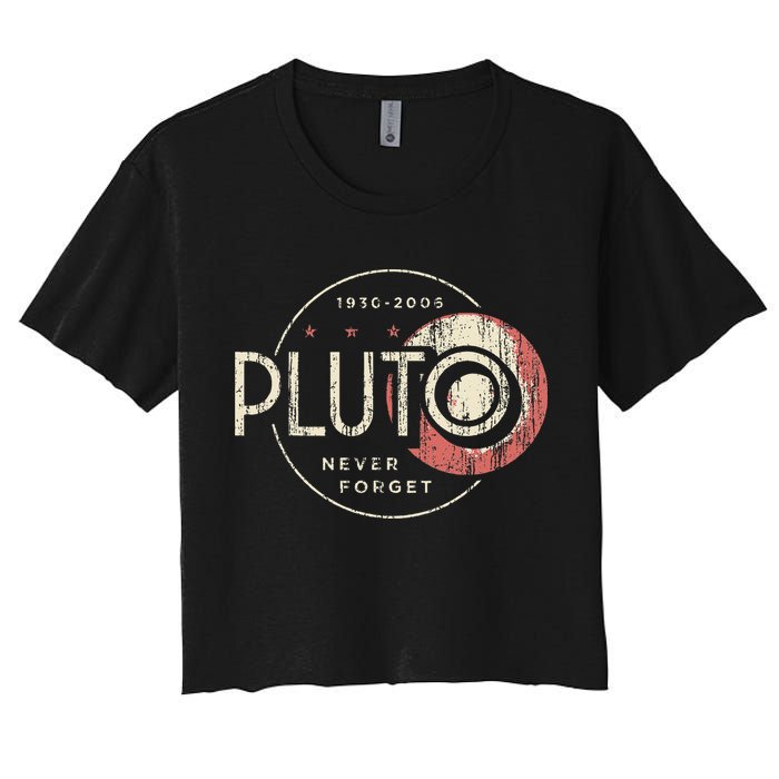 Pluto Never Forget Funny Pluto Pluto Lover Pluto Crop Top