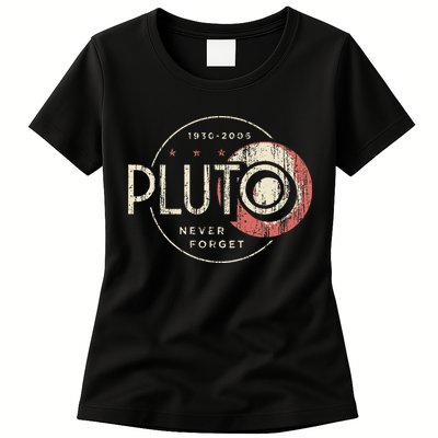 Pluto Never Forget Funny Pluto Pluto Lover Pluto Womens T-Shirt