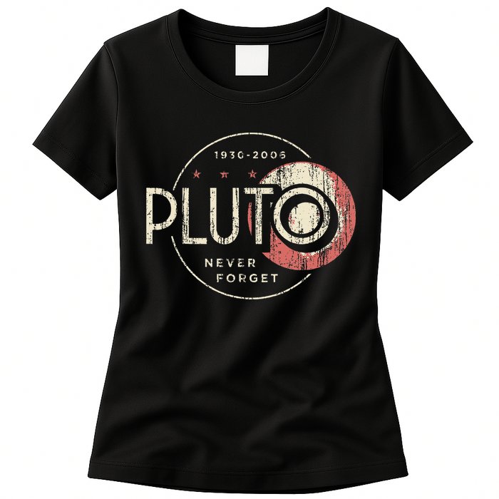 Pluto Never Forget Funny Pluto Pluto Lover Pluto Womens T-Shirt