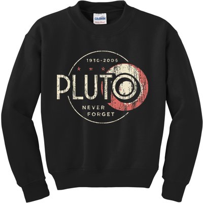 Pluto Never Forget Funny Pluto Pluto Lover Pluto Kids Sweatshirt
