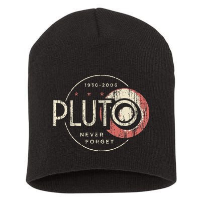 Pluto Never Forget Funny Pluto Pluto Lover Pluto Short Acrylic Beanie