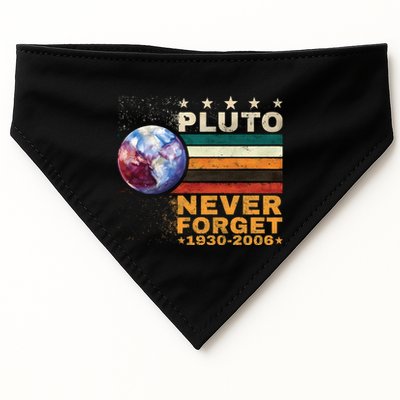 Pluto Never Forget Pluto Astronomy USA-Made Doggie Bandana