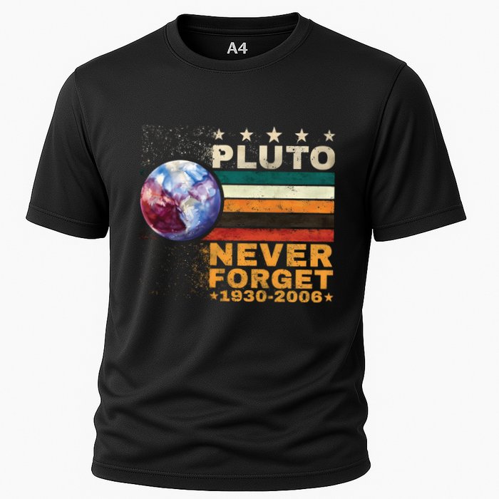 Pluto Never Forget Pluto Astronomy Cooling Performance Crew T-Shirt