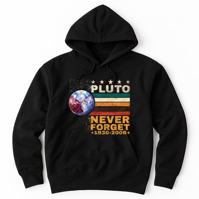 Pluto Never Forget Pluto Astronomy Hoodie