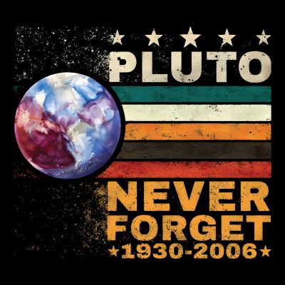 Pluto Never Forget Pluto Astronomy T-Shirt