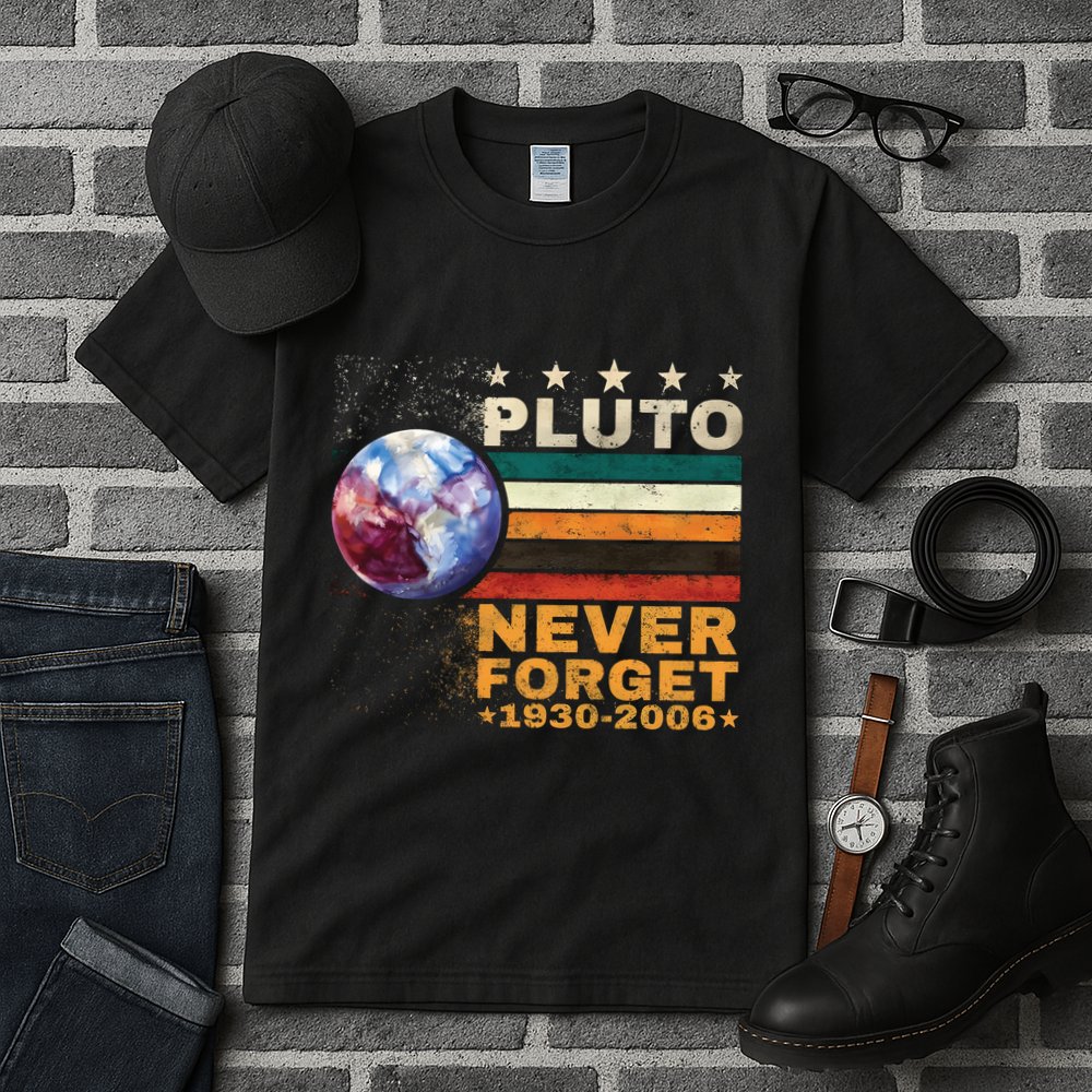 Pluto Never Forget Pluto Astronomy Tall T-Shirt