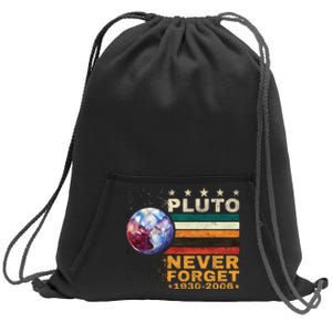 Pluto Never Forget Pluto Astronomy Sweatshirt Cinch Pack Bag