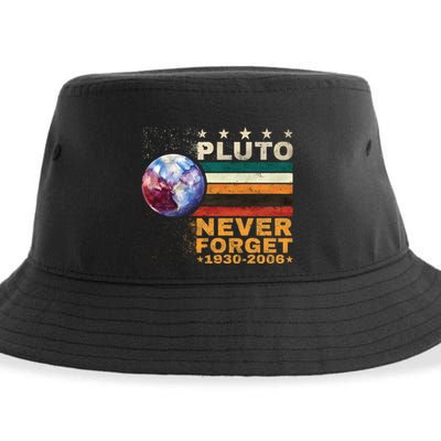 Pluto Never Forget Pluto Astronomy Sustainable Bucket Hat
