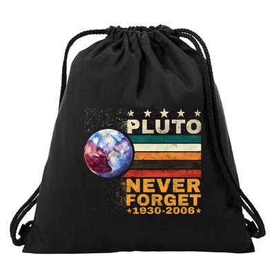 Pluto Never Forget Pluto Astronomy Drawstring Bag