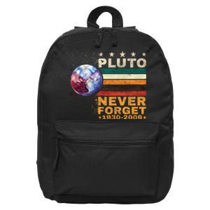 Pluto Never Forget Pluto Astronomy 16 in Basic Backpack