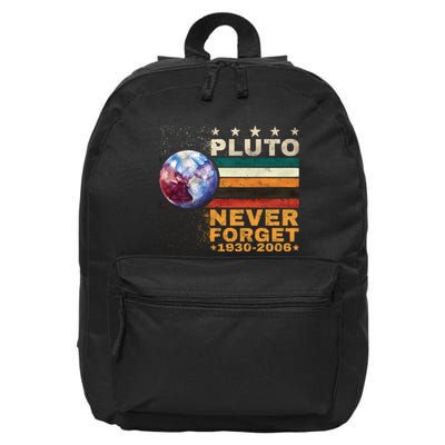 Pluto Never Forget Pluto Astronomy 16 in Basic Backpack