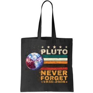 Pluto Never Forget Pluto Astronomy Tote Bag