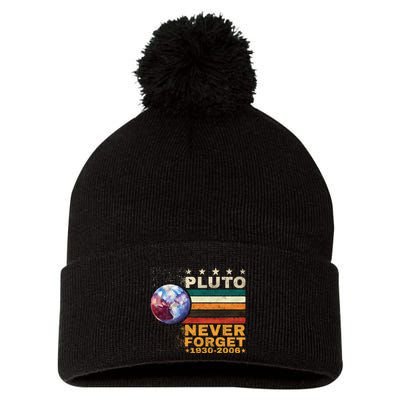 Pluto Never Forget Pluto Astronomy Pom Pom 12in Knit Beanie