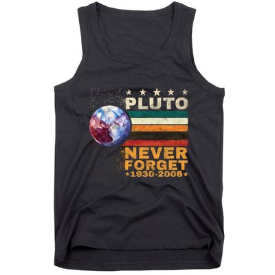 Pluto Never Forget Pluto Astronomy Tank Top