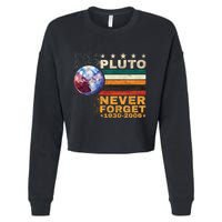 Pluto Never Forget Pluto Astronomy Cropped Pullover Crew