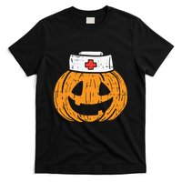 Pumpkin Nurse Funny Scary Halloween Costume Rn Cna Icu Girl T-Shirt