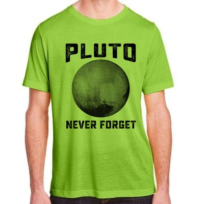 Pluto Never Forget Gift Funny Science Funny Gift Adult ChromaSoft Performance T-Shirt