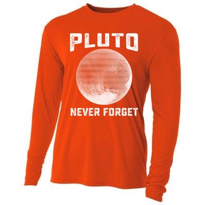 Pluto Never Forget Gift Funny Science Funny Gift Cooling Performance Long Sleeve Crew