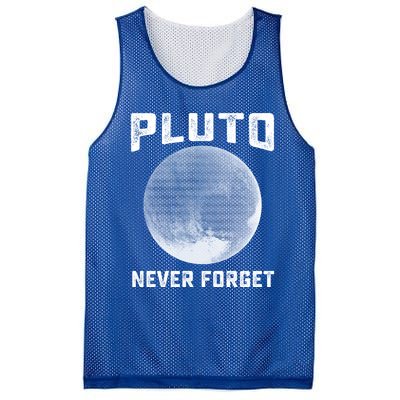 Pluto Never Forget Gift Funny Science Funny Gift Mesh Reversible Basketball Jersey Tank